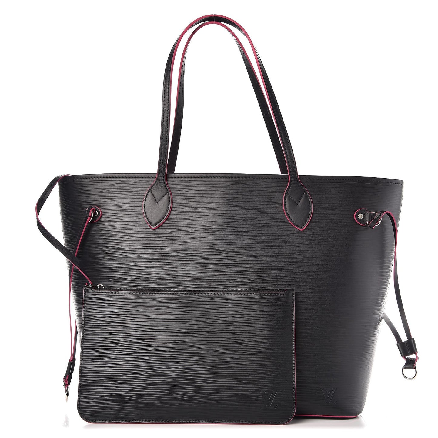 Epi Neverfull MM Black Hot Pink