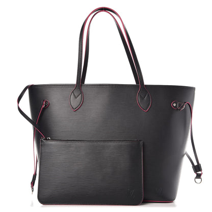 Louis Vuitton Epi Neverfull MM Black Hot Pink 1 of 12