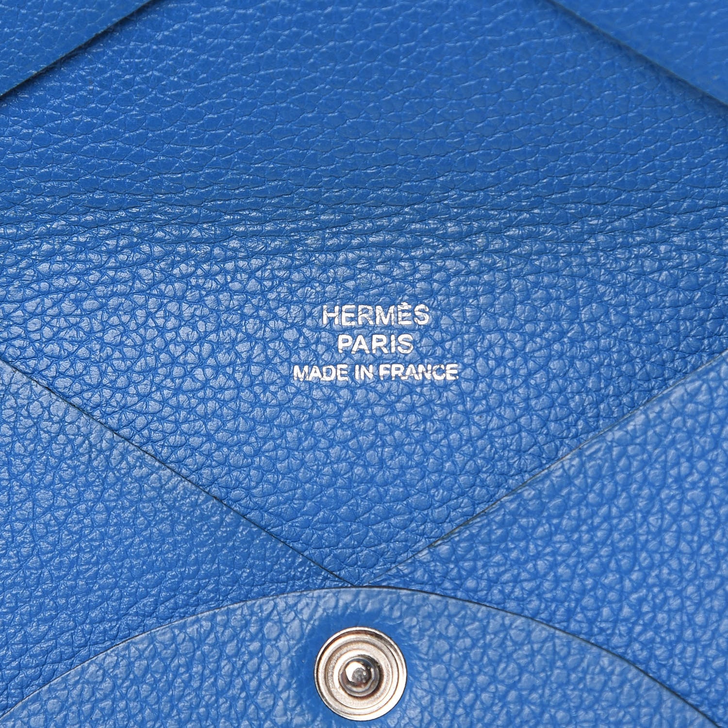 Hermes Chevre Mysore Calvi Card Case Bleu Hydra 6 of 13