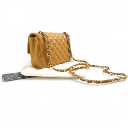 Chanel Lambskin Quilted Mini Flap Mango 3 of 11