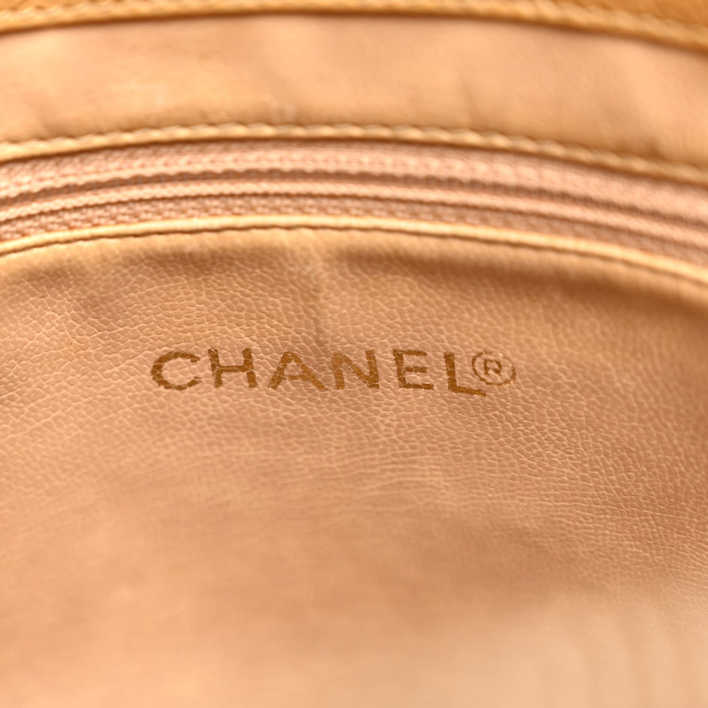 Caviar Flap Shoulder Bag Beige