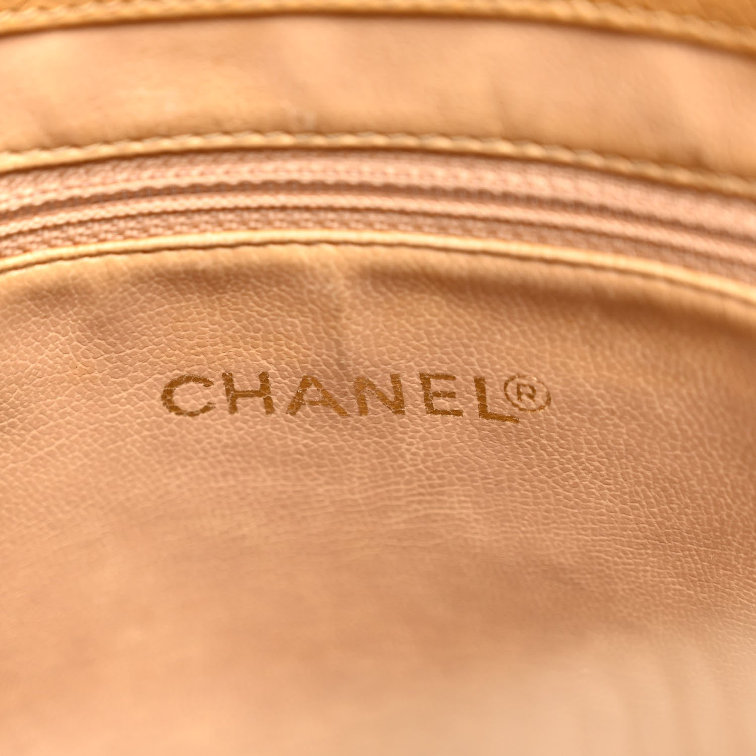 Chanel Caviar Flap Shoulder Bag Beige 6 of 12