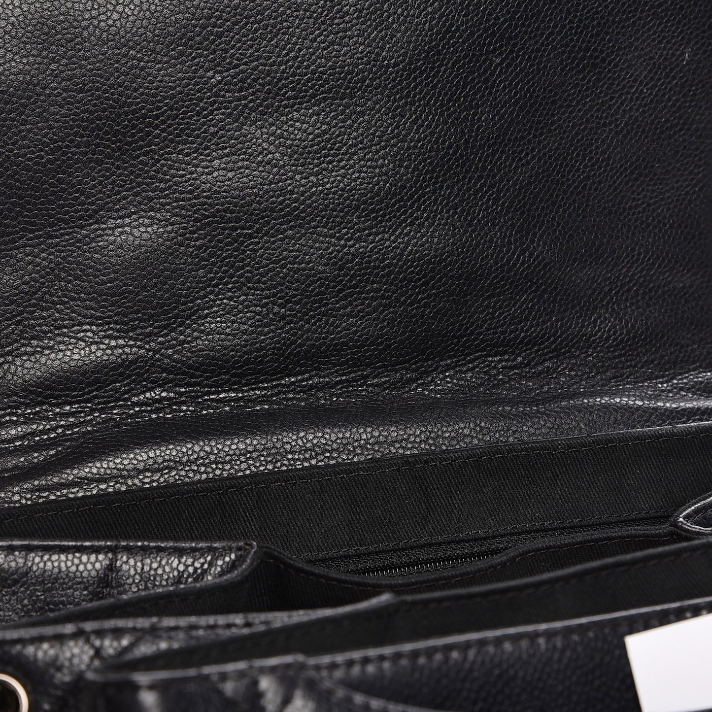 Caviar Quilted Timeless Accordion Flap Black