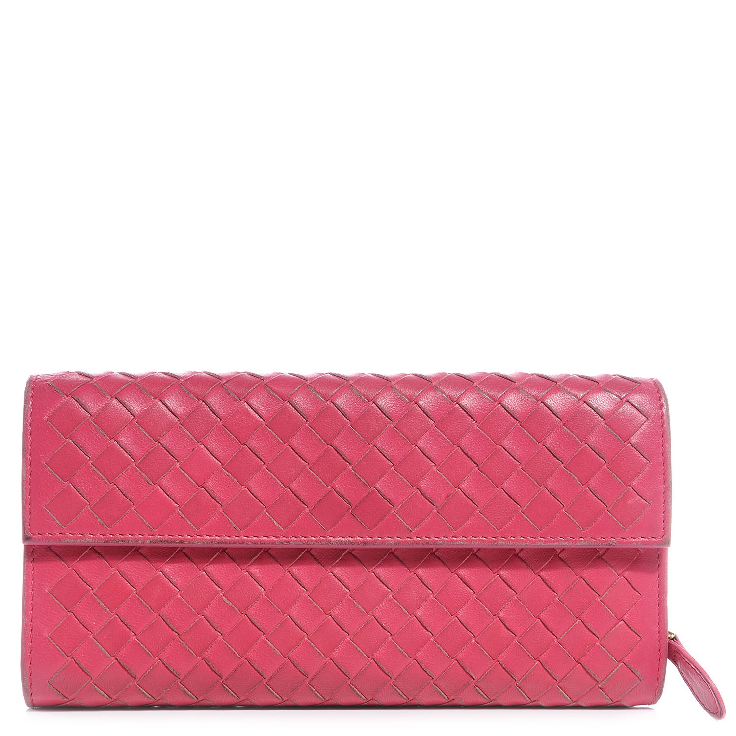 Bottega Veneta Nappa Intrecciato Continental Wallet Fuchsia 1 of 9