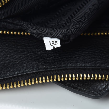 Prada Vitello Daino Crossbody Bag Black 7 of 10