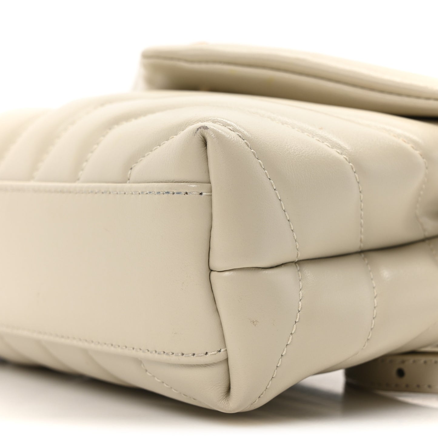 Calfskin Y Quilted Monogram Toy Loulou Crossbody Bag Crema Soft