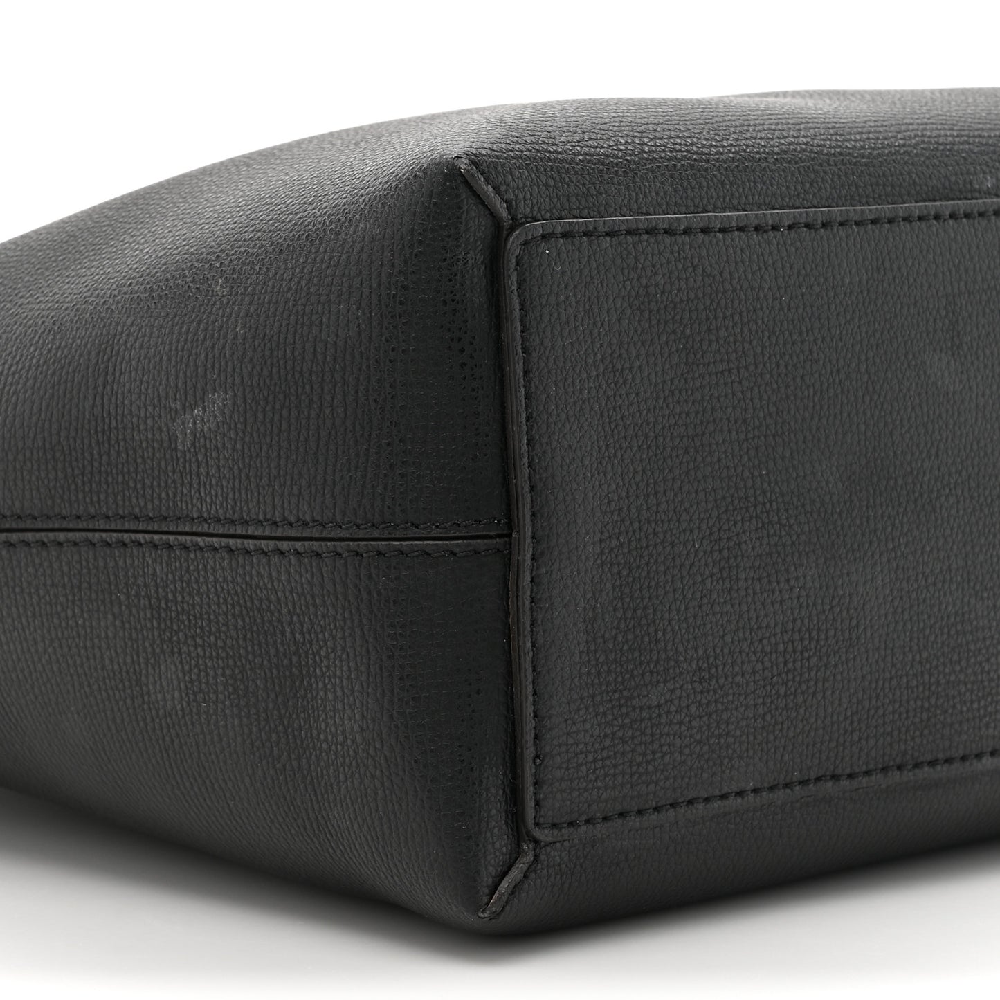 Grainy Calfskin Haymarket Check Medium Ardwell Zip Tote Black