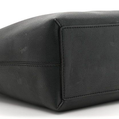 Burberry Grainy Calfskin Haymarket Check Medium Ardwell Zip Tote Black 10 of 15