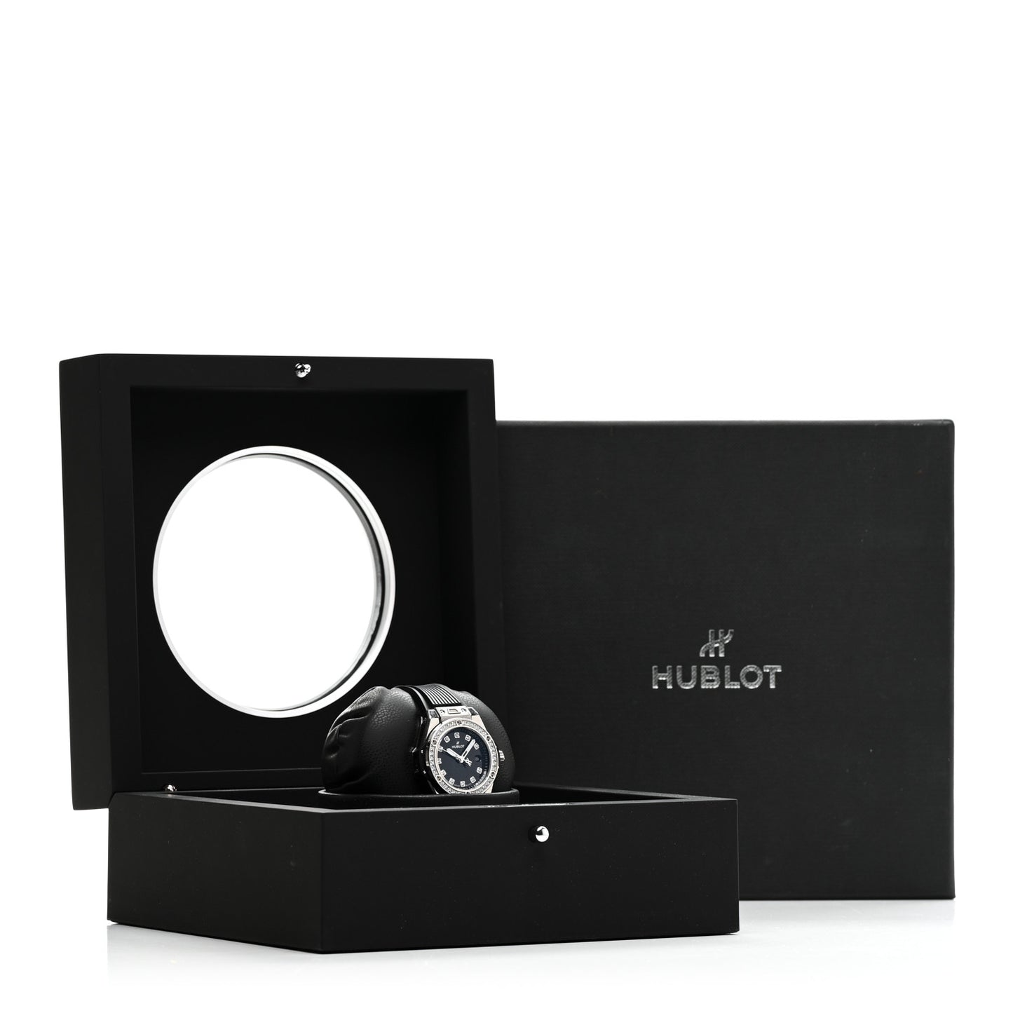 Stainless Steel Rubber Diamond Bezel 33mm Big Bang One Click Automatic Watch Black 485.SX.1270.RX