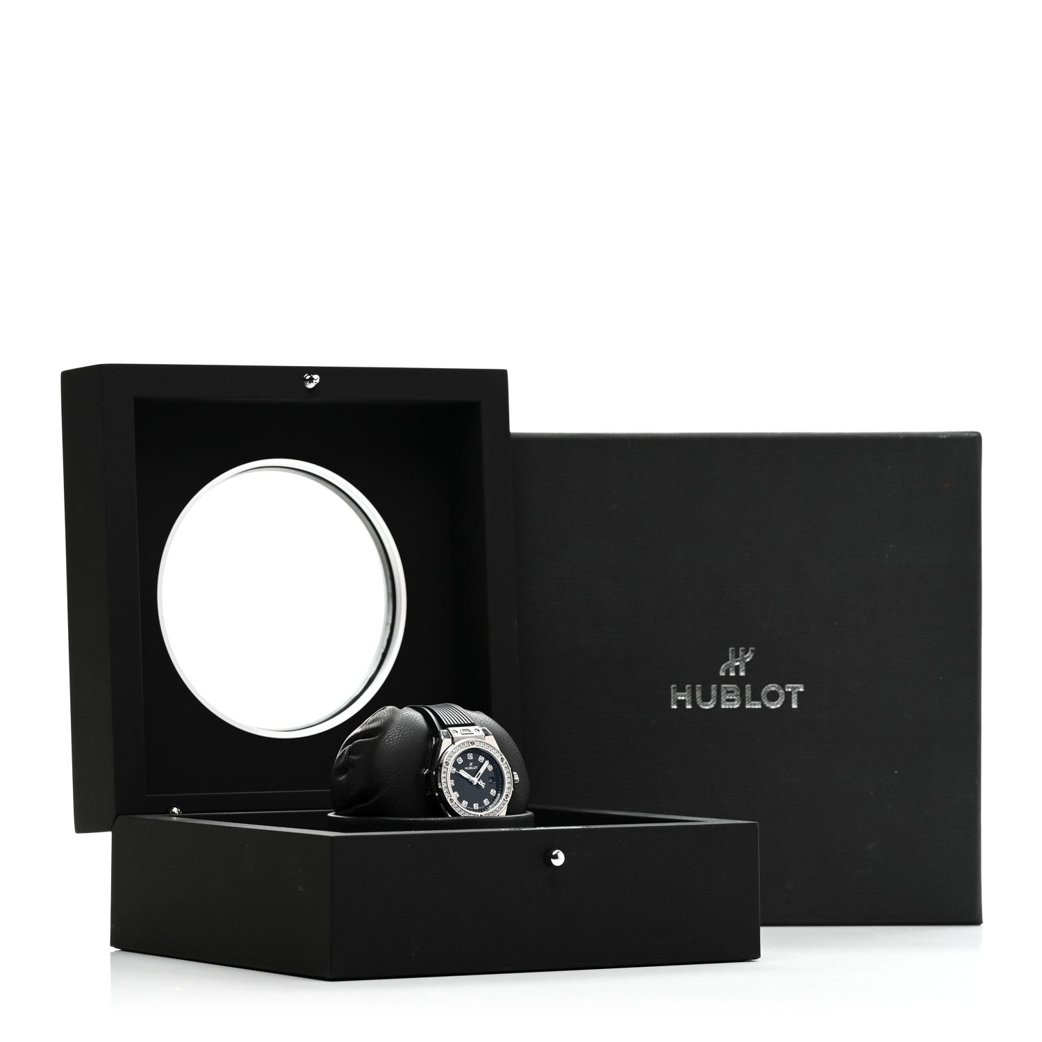 Hublot Stainless Steel Rubber Diamond Bezel 33mm Big Bang One Click Automatic Watch Black 485.SX.1270.RX 5 of 5