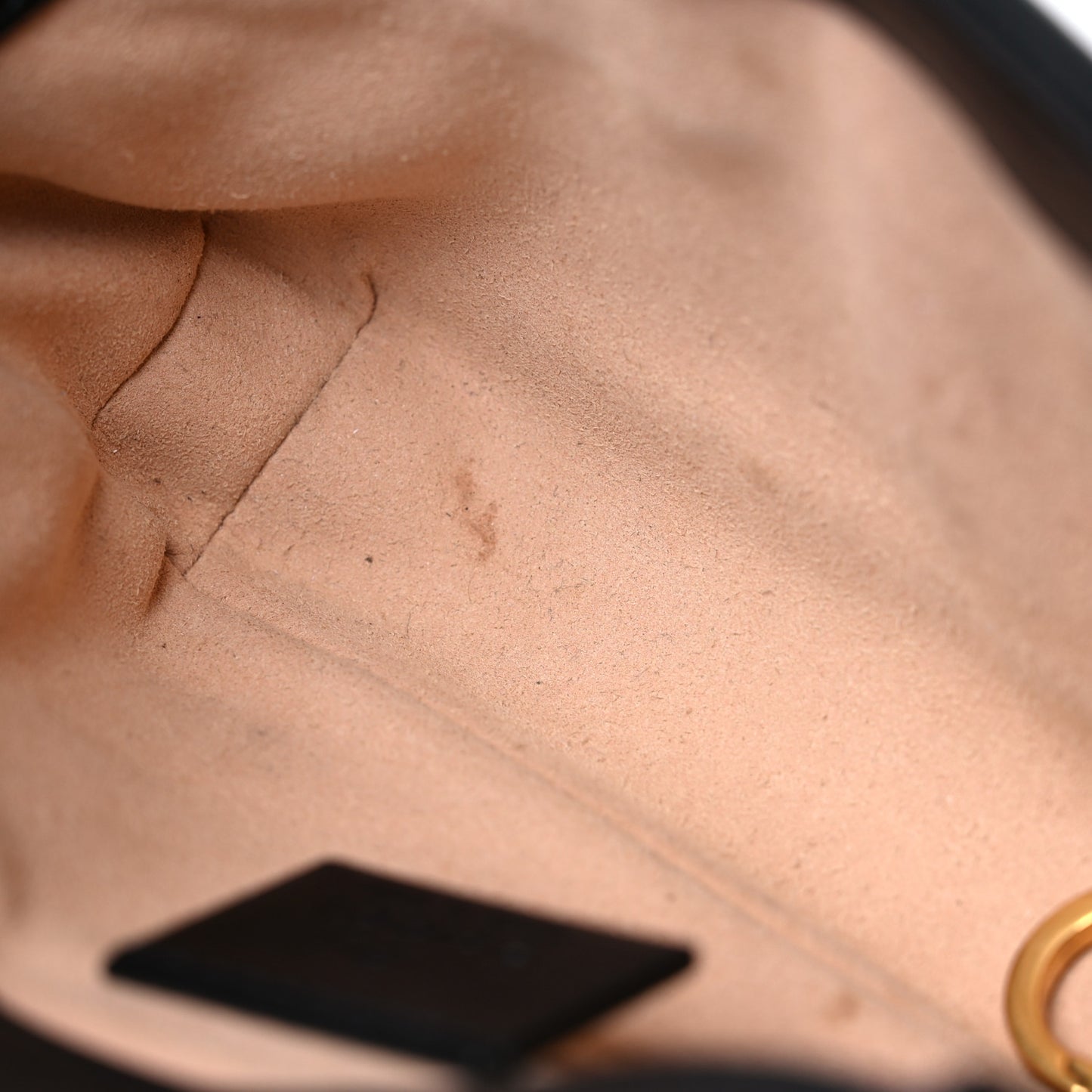 Calfskin Matelasse Super Mini GG Marmont Shoulder Bag Black