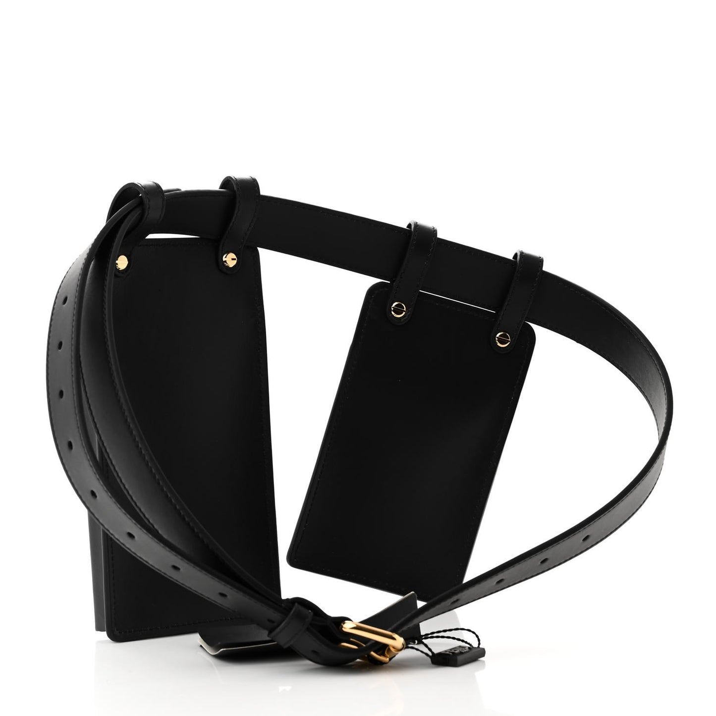 Calfskin Multi Pocket Belt Black
