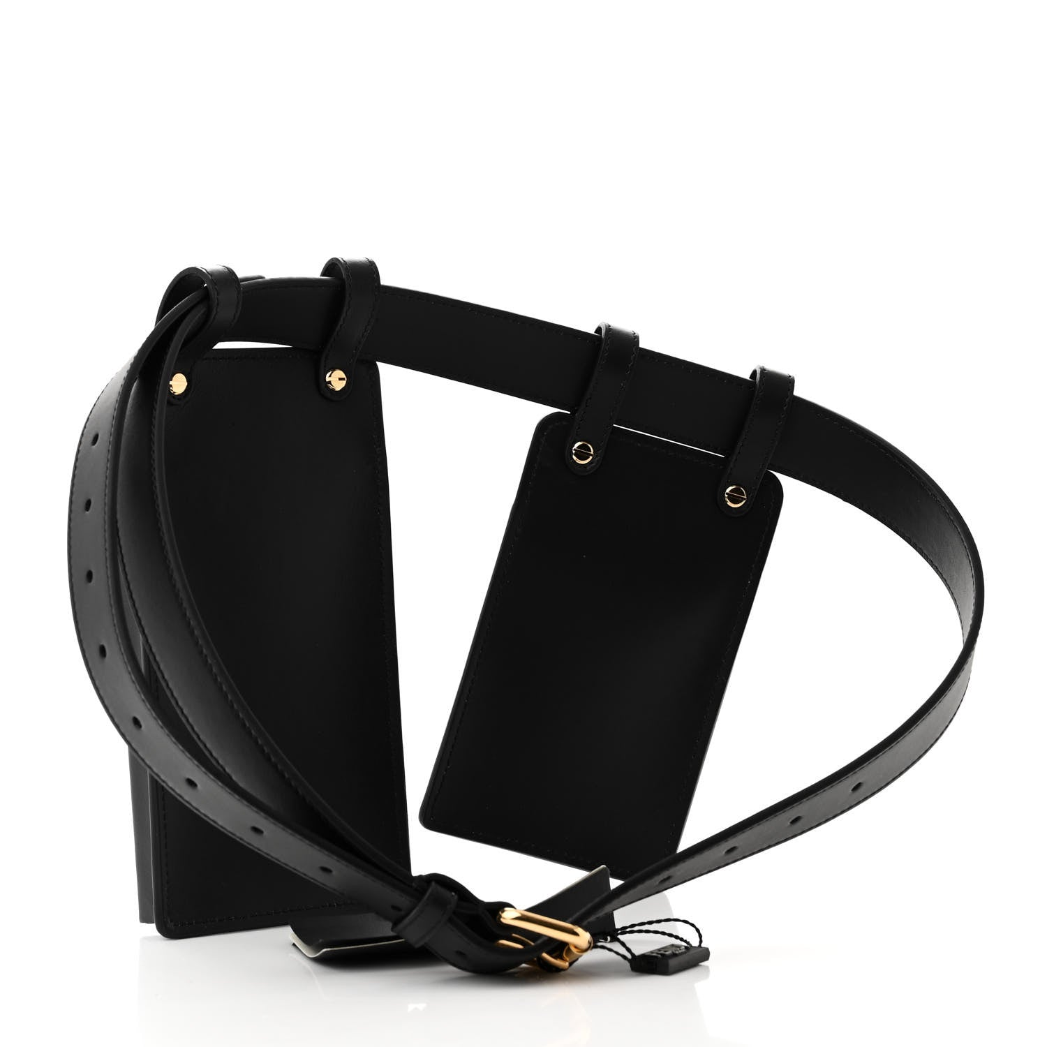 Fendi Calfskin Multi Pocket Belt Black 2 of 12