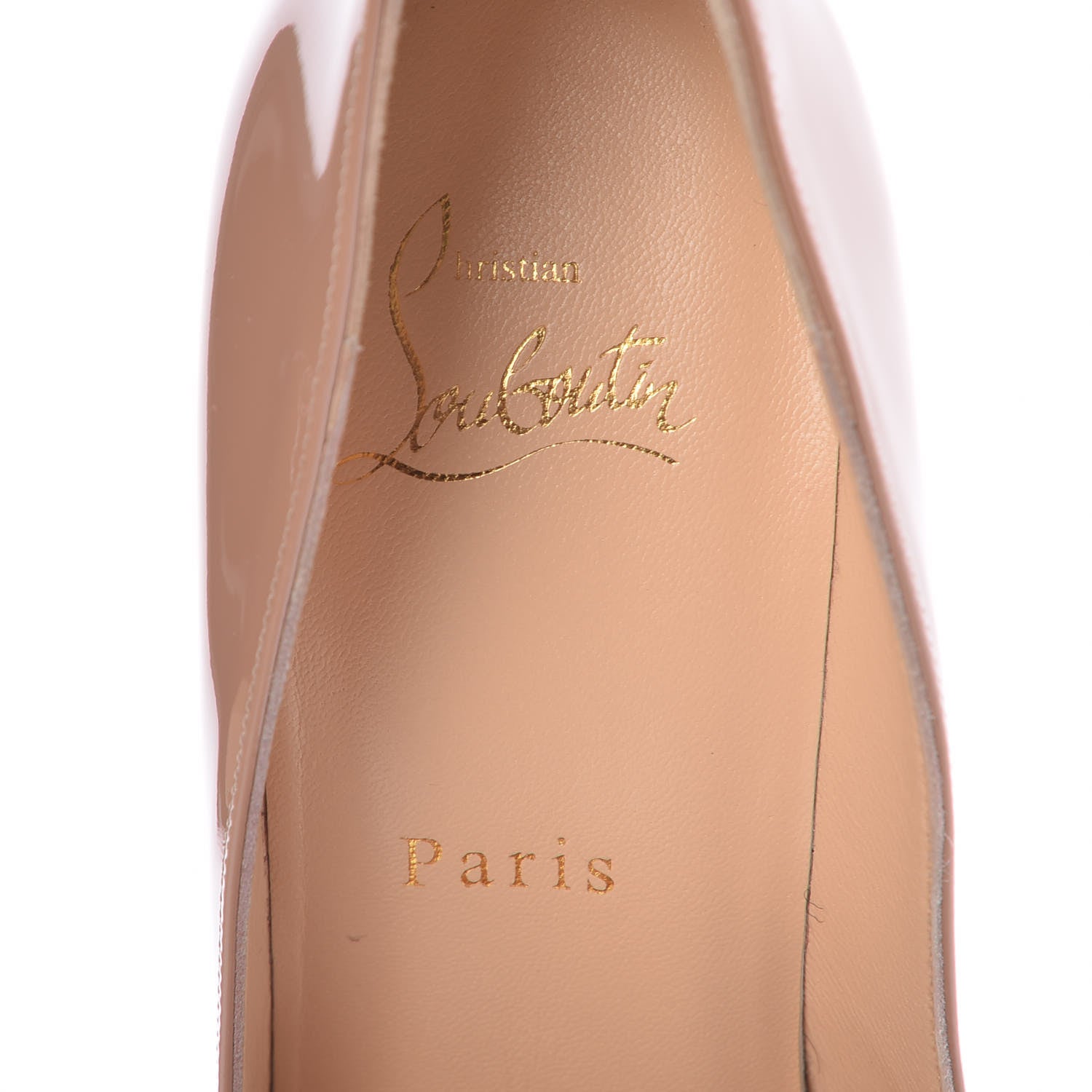 Christian Louboutin Patent Merci Allen 100 Pumps 37.5 Nude 7 of 9