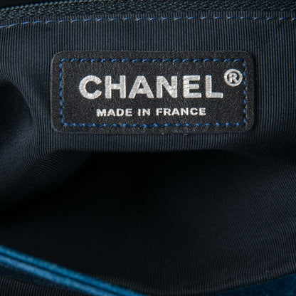 Chanel Shiny Lambskin Quilted Large Trianon Messenger Flap Marine 7 of 7