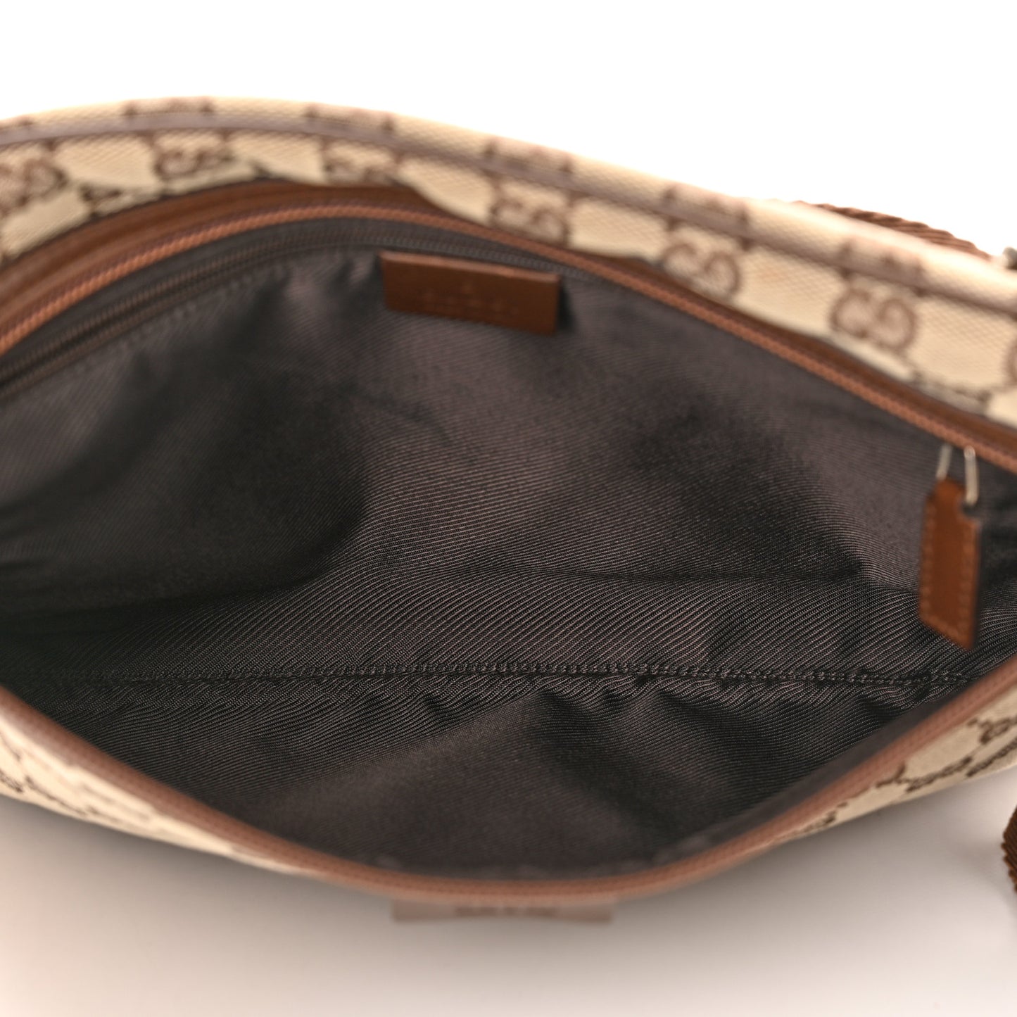 Monogram Flat Messenger Bag Dark Brown