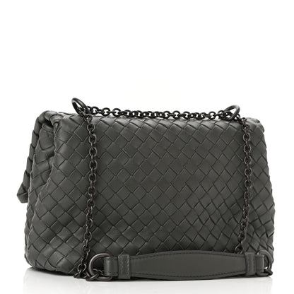 Bottega Veneta Nappa Intrecciato Baby Olimpia Shoulder Bag Steel 3 of 9