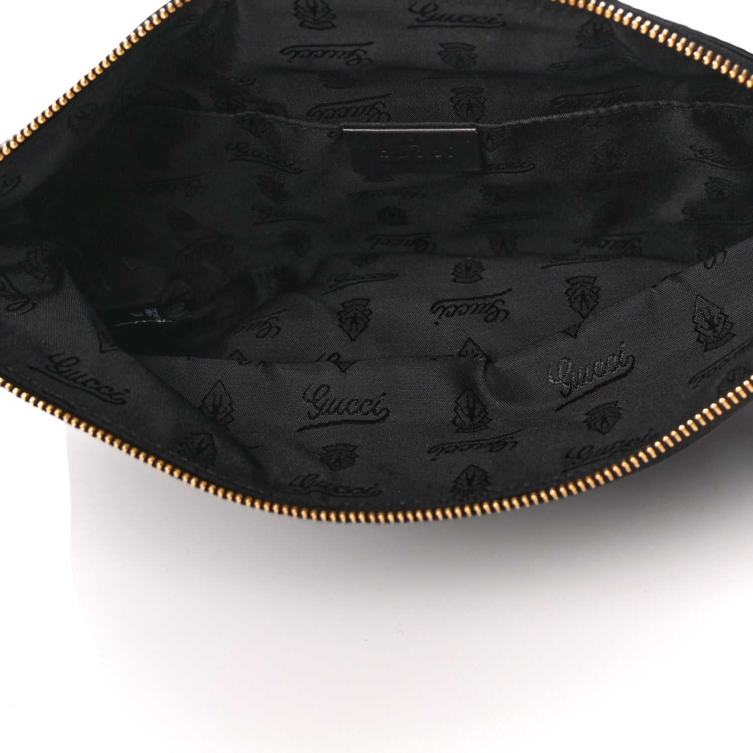 Gucci Calfskin Lucy Folded Clutch Black 5 of 9