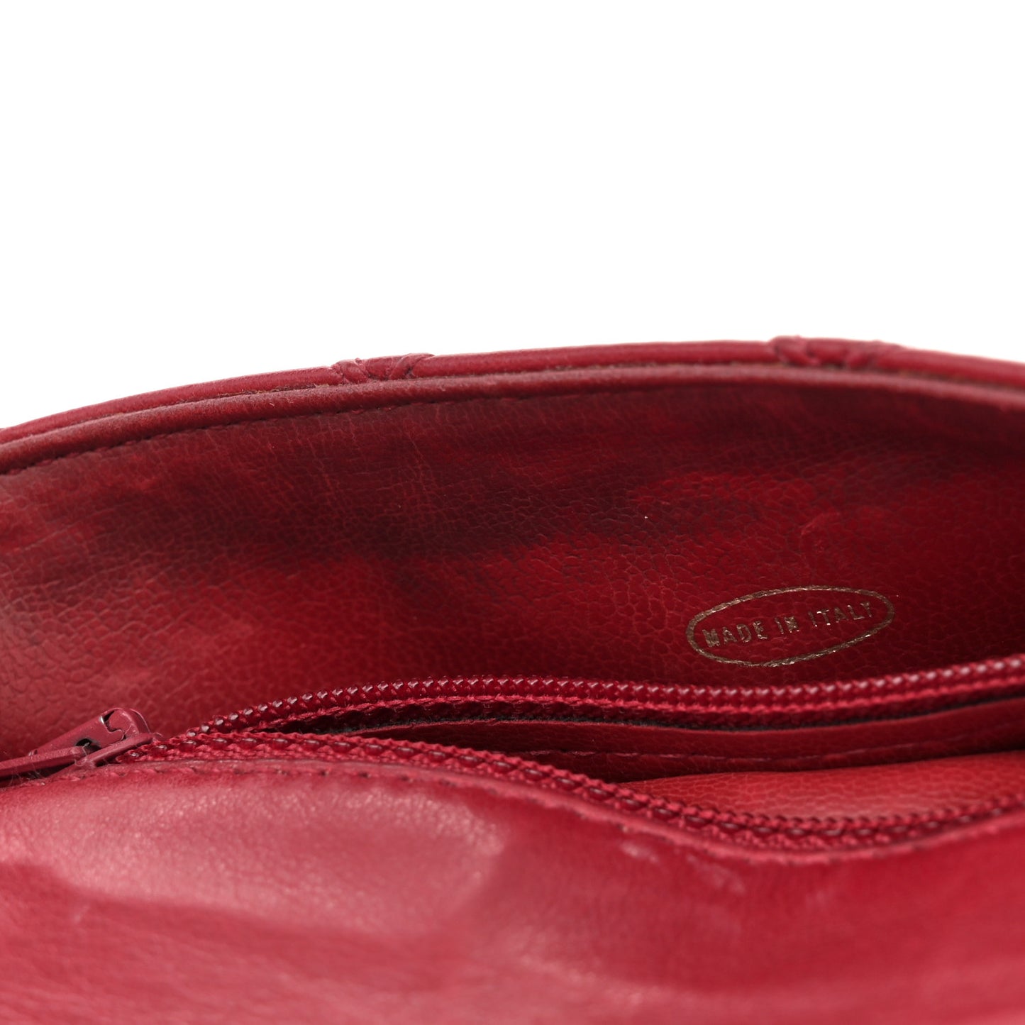 Lambskin Diamond Stitched Waist Chain Belt Flap Bag 70 28 Red