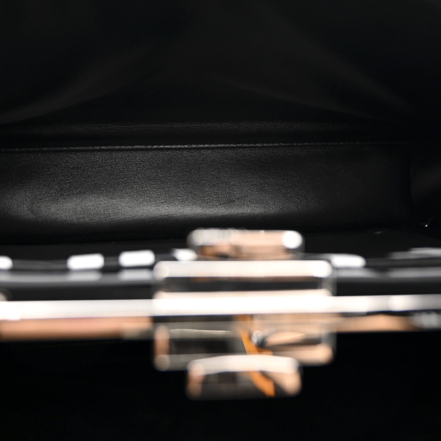 X MARC JACOBS Vitello Seta Shiny Nappa Medium Peekaboo I SEE U Satchel Black