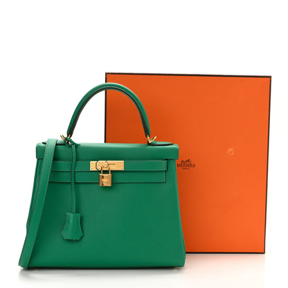 Hermes Evercolor Kelly Retourne 28 Vert Vertigo 10 of 10