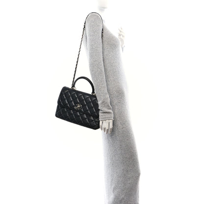Chanel Lambskin Quilted Medium Trendy CC Flap Dual Handle Bag Black 2 of 11