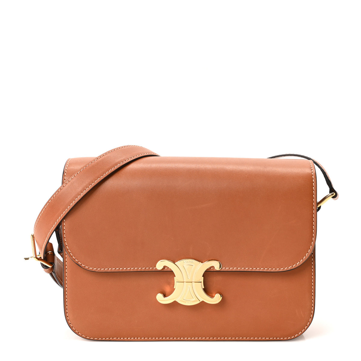 Natural Calfskin Medium Triomphe Tan