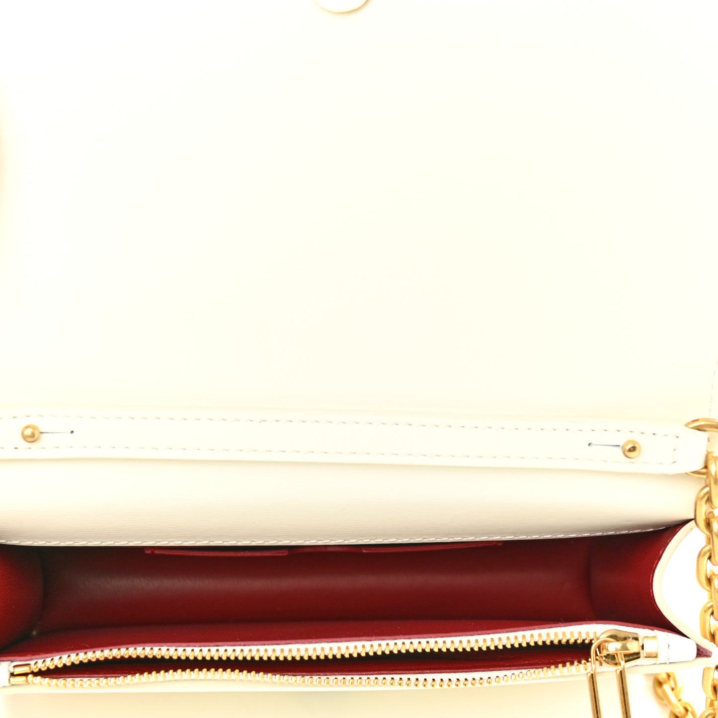 OFF WHITE Calfskin Jitney 0.5 Cash Inside Crossbody Bag White