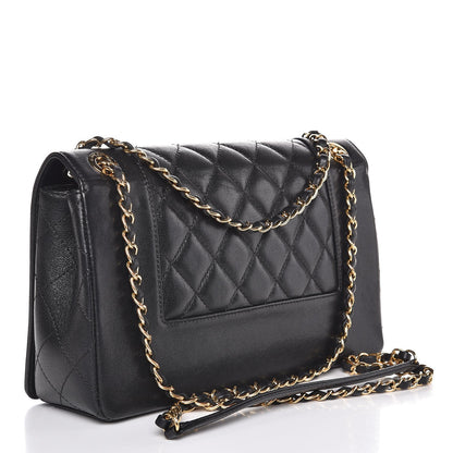 Chanel Sheepskin Quilted Vintage Mademoiselle Flap Black 3 of 8