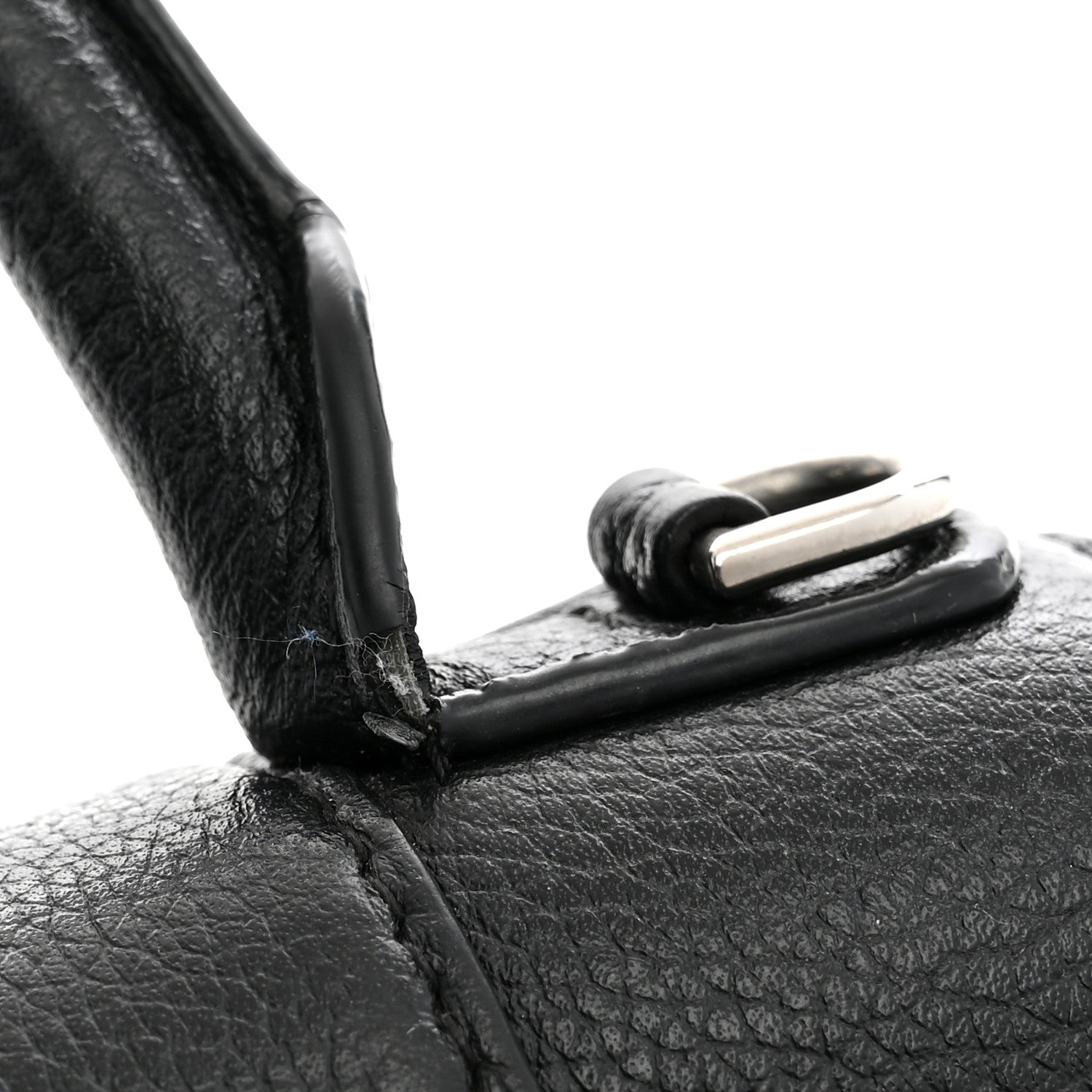 Balenciaga Grained Calfskin Small Hourglass Top Handle Bag Black 14 of 15