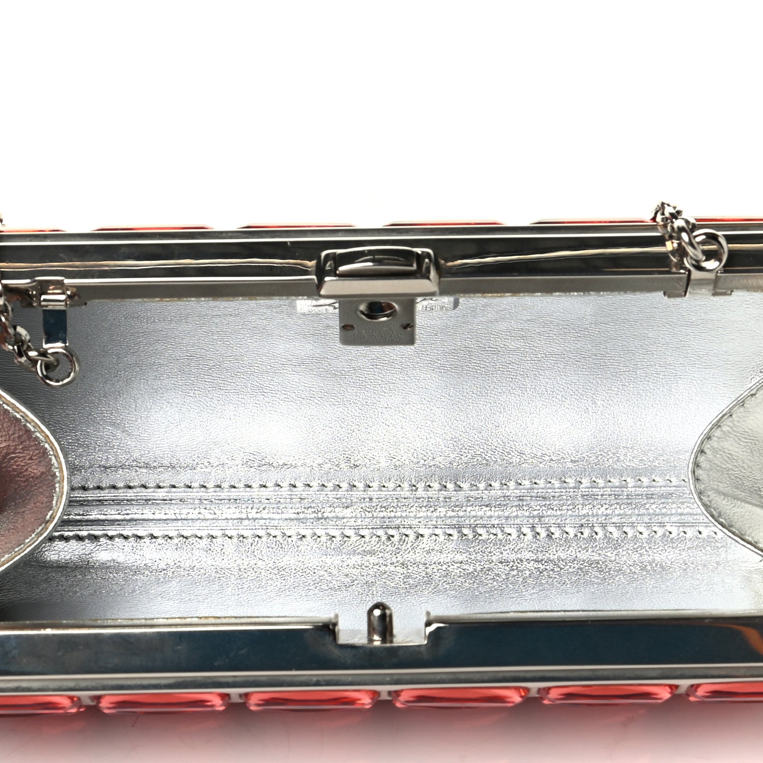 Judith Leiber Swarovski Crystal Minaudiere Clutch Pink 4 of 6