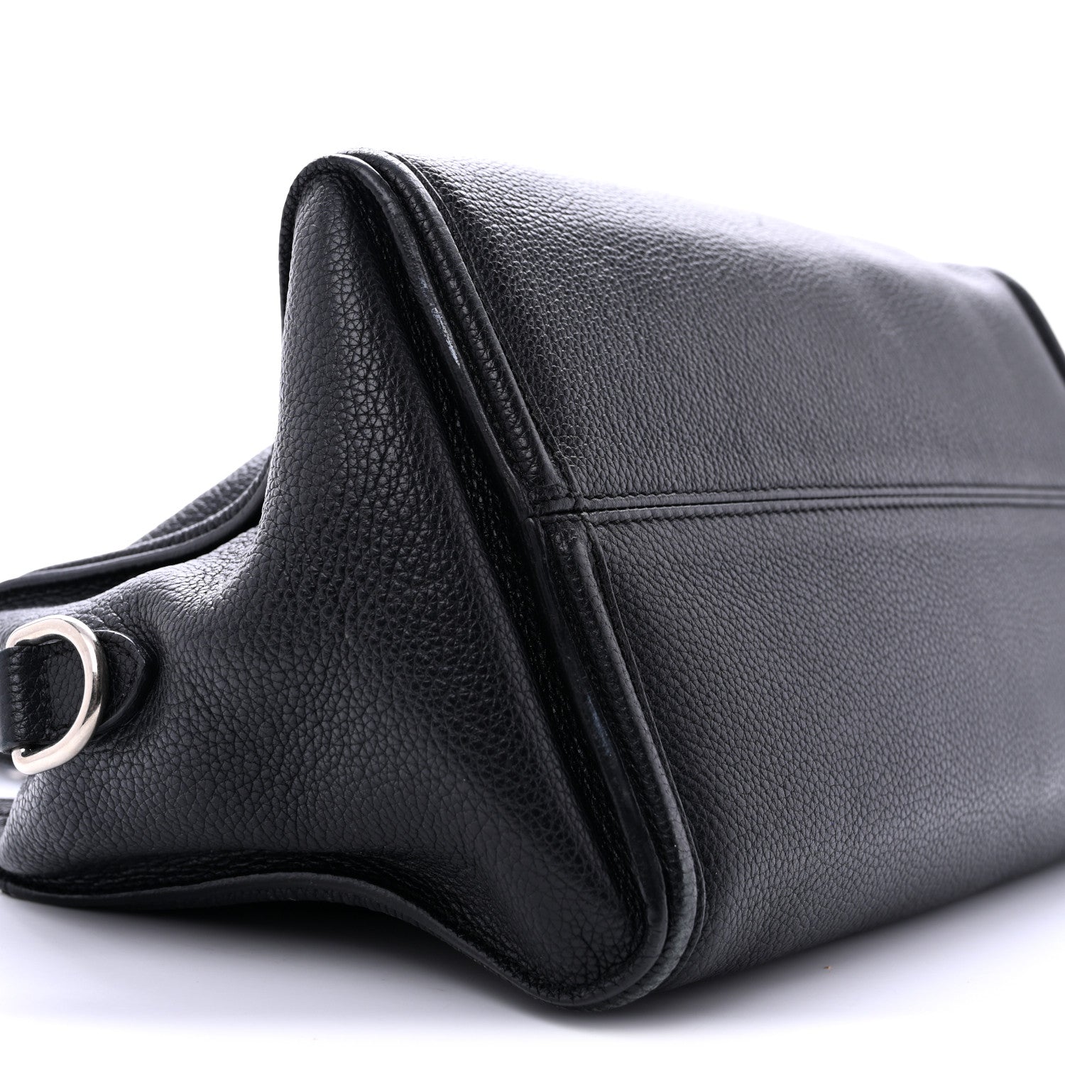 Alexander McQueen Pebbled Calfskin Mini Skull Padlock Zip Around Tote Black 9 of 15