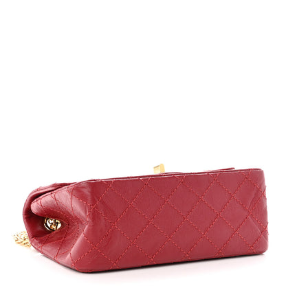 Chanel Aged Calfskin Quilted 2.55 Reissue Mini Flap Red 4 of 11