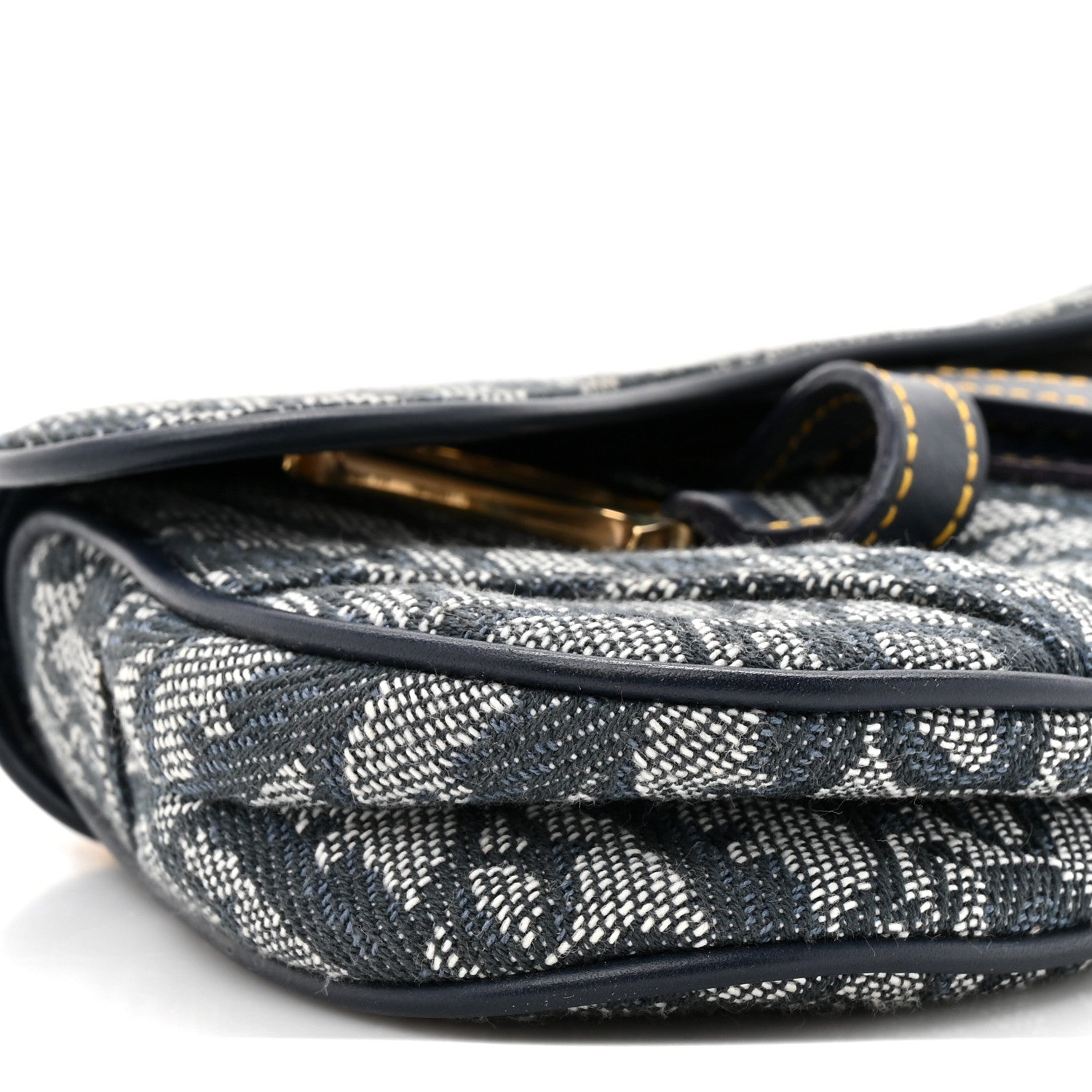 Christian Dior Monogram Mini Saddle Wristlet Navy Blue 10 of 10