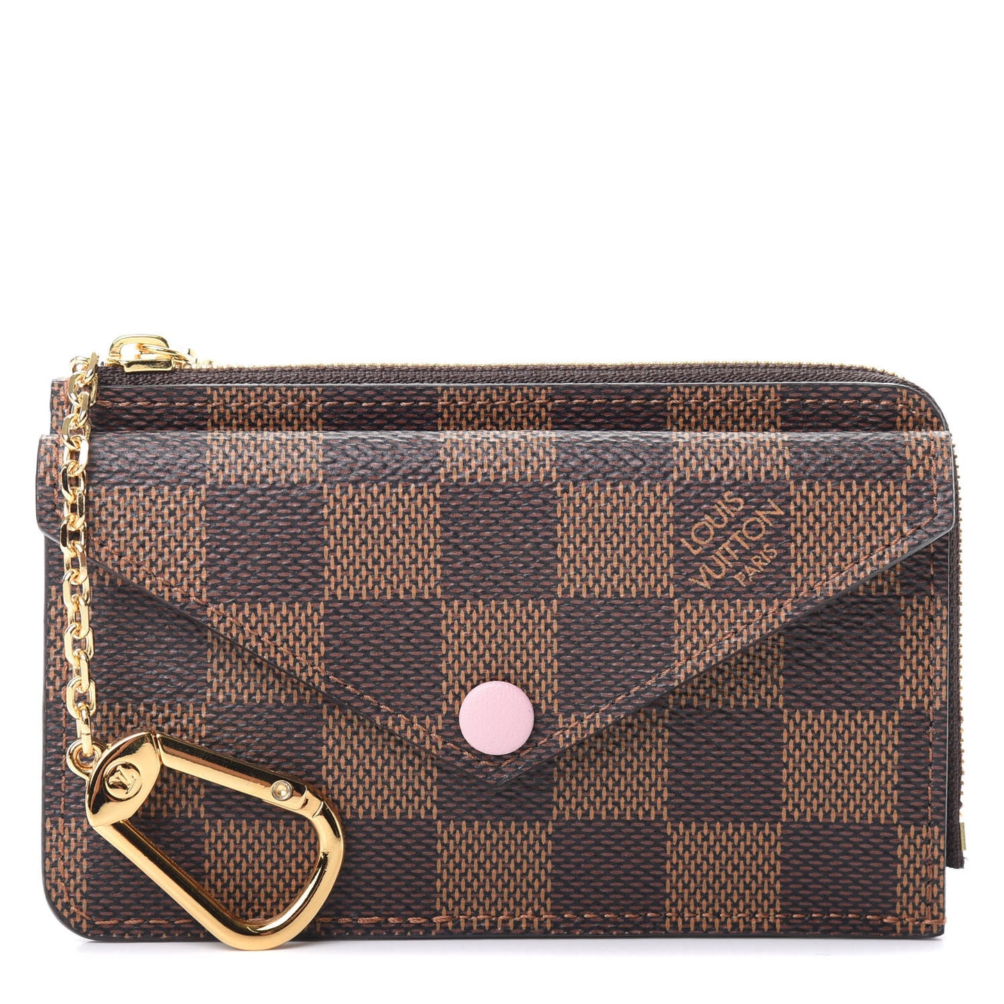Damier Ebene Recto Verso Card Holder Rose Ballerine