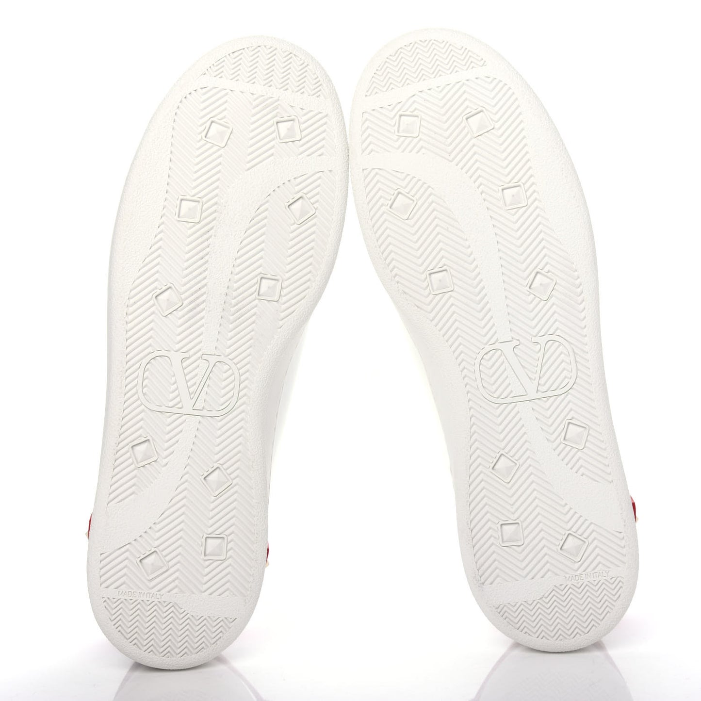 Calfskin Mens Backnet Sneakers 42 White Rosso Valentino