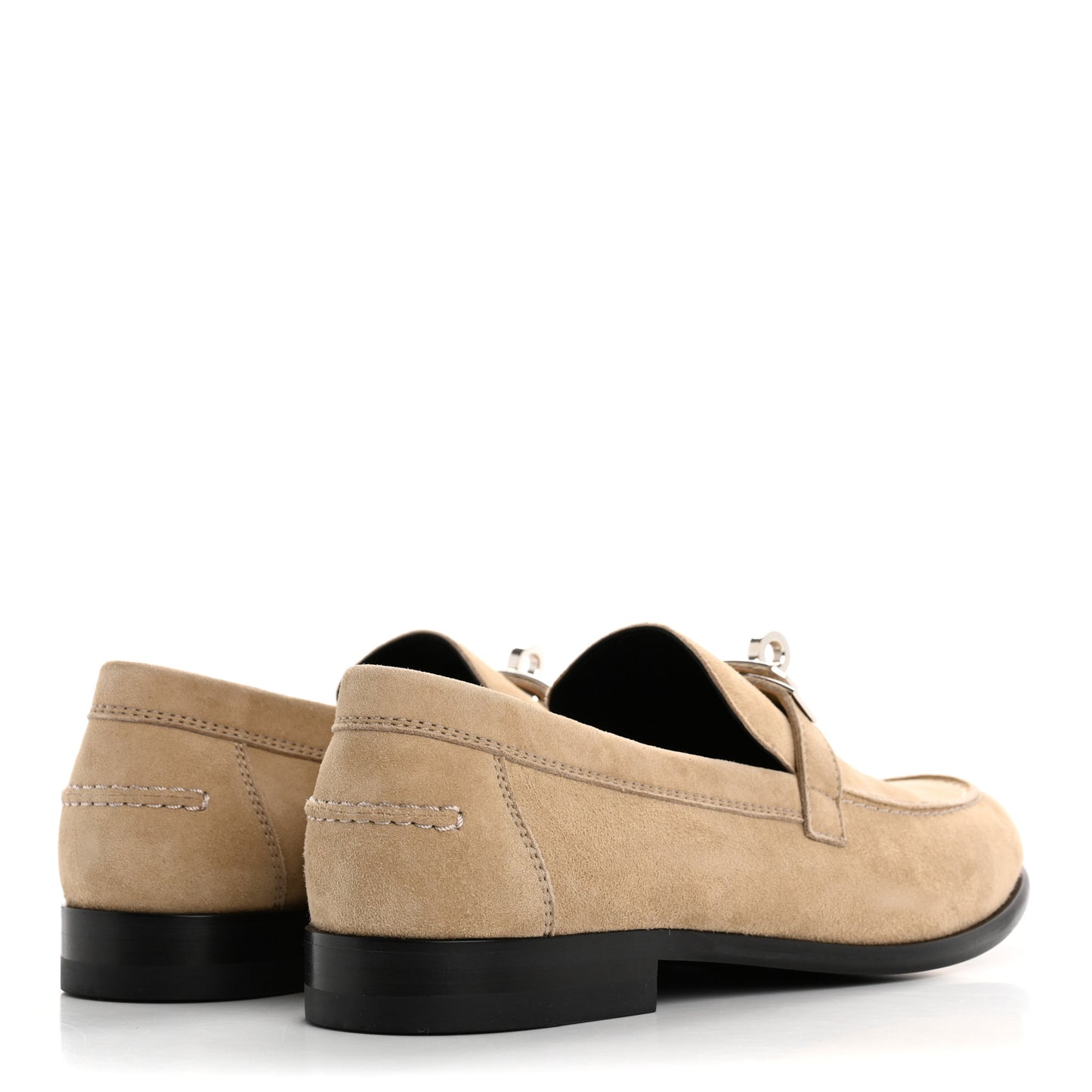 Suede Goatskin Womens Destin Loafers 36 Beige Argile