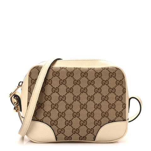 Monogram Dollar Calfskin Mini Bree Messenger Bag Beige Ebony Avoire