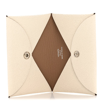 Hermes Chevre Mysore Verso Calvi Card Case Nata Quebracho 5 of 8