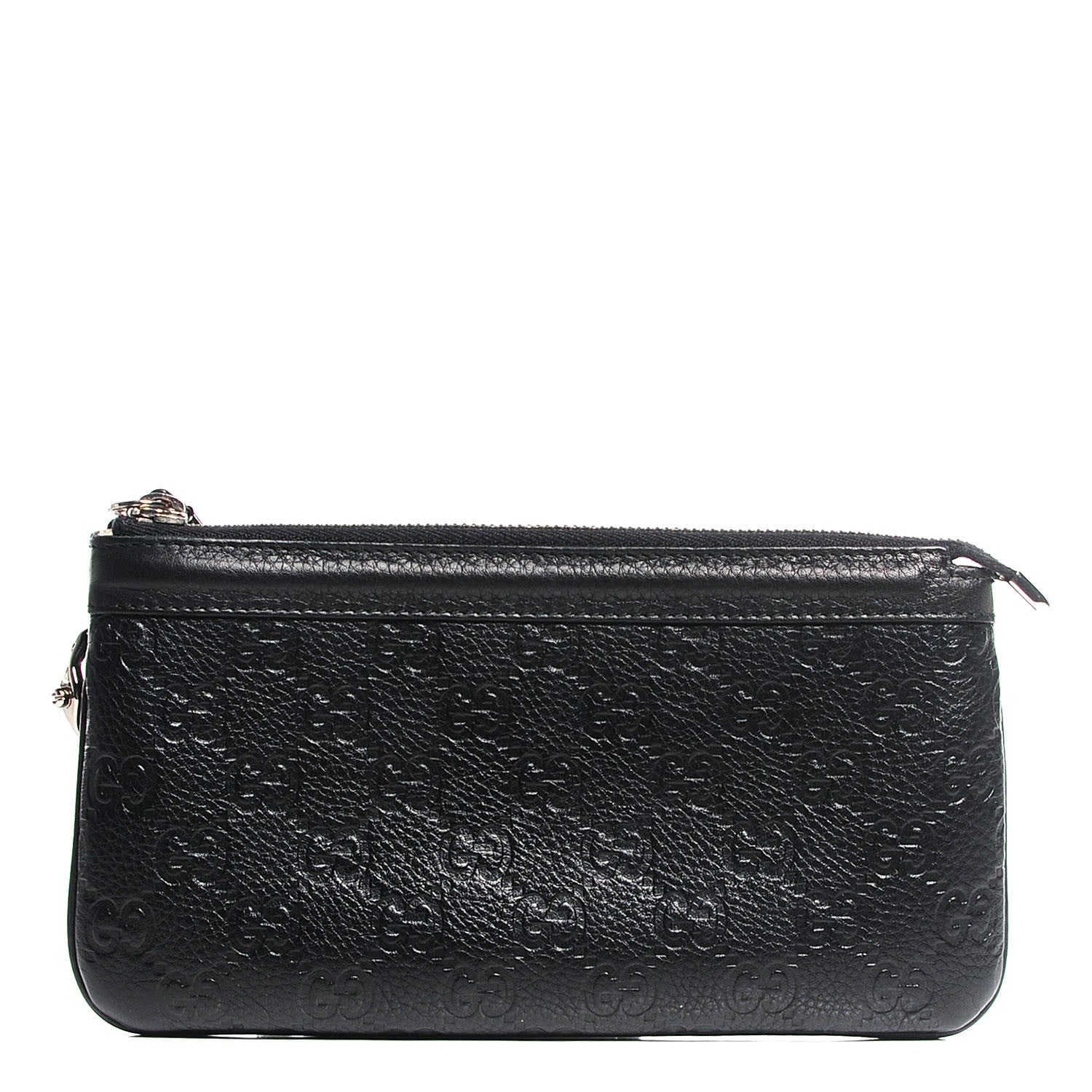 Gucci Guccissima Horsebit Detail Wristlet Black 1 of 7