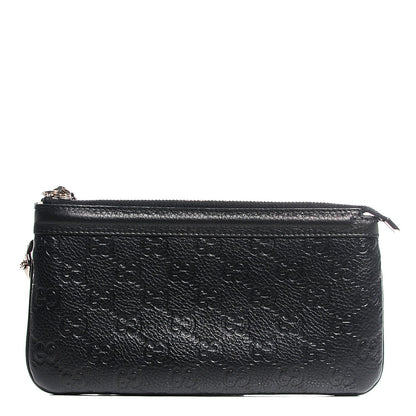 Gucci Guccissima Horsebit Detail Wristlet Black 1 of 7