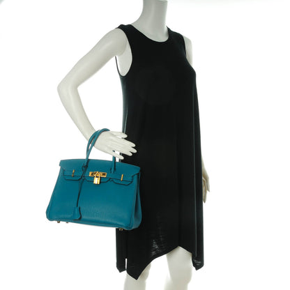 Hermes Taurillon Clemence Birkin 30 Cobalt 2 of 26