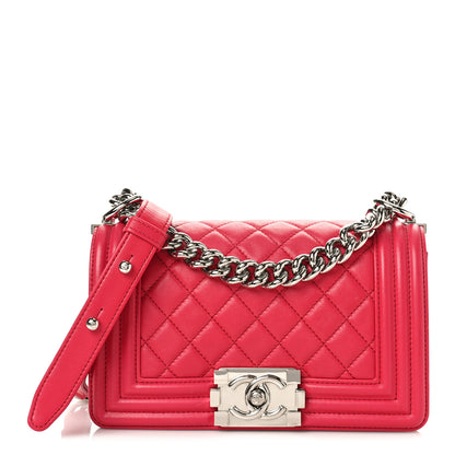 Chanel Calfskin Quilted Small Boy Flap Dark Pink 1 of 11