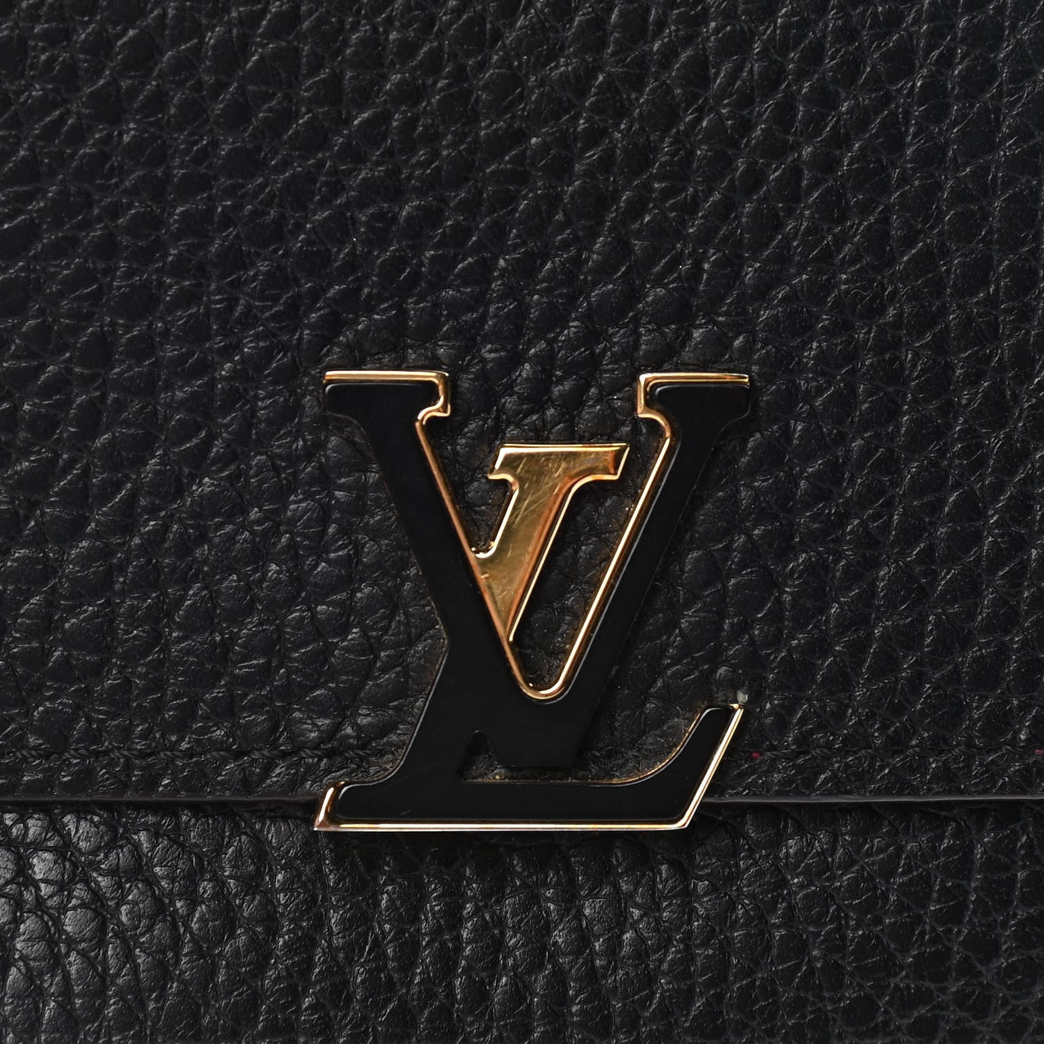 Louis Vuitton Taurillon Capucines Compact Wallet Black 5 of 5