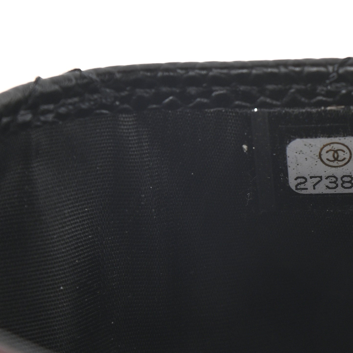 Caviar Quilted Card Holder Black