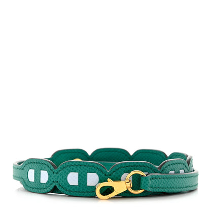 Hermes Epsom Petits Maillons Bag Strap Vert Jade Bleu Brume 1 of 4