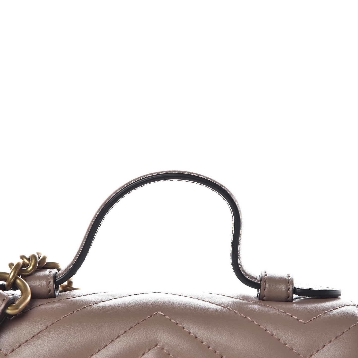 Calfskin Matelasse Mini GG Marmont Top Handle Shoulder Bag Porcelain Rose