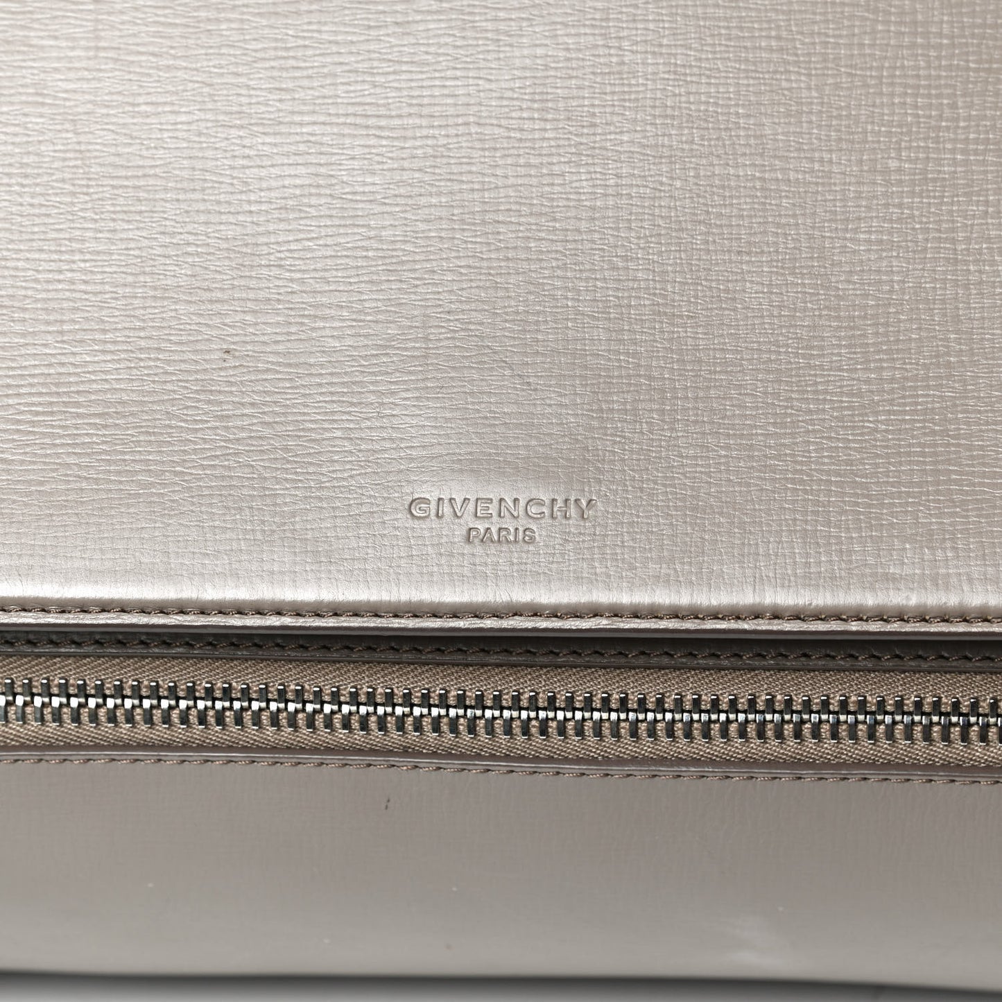 Textured Calfskin Medium Pandora Box Crossbody Bag Taupe