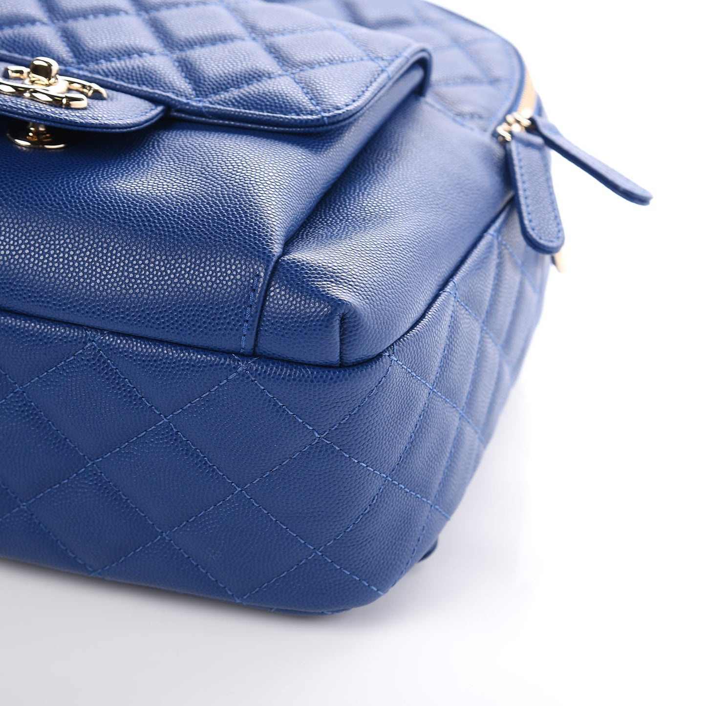 Caviar Quilted Large CC Day Backpack Blue
