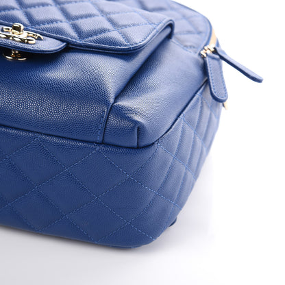 Chanel Caviar Quilted Large CC Day Backpack Blue 10 of 10
